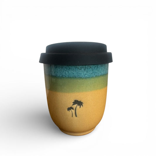 Palm Tree Keep Cup - Sky Blue