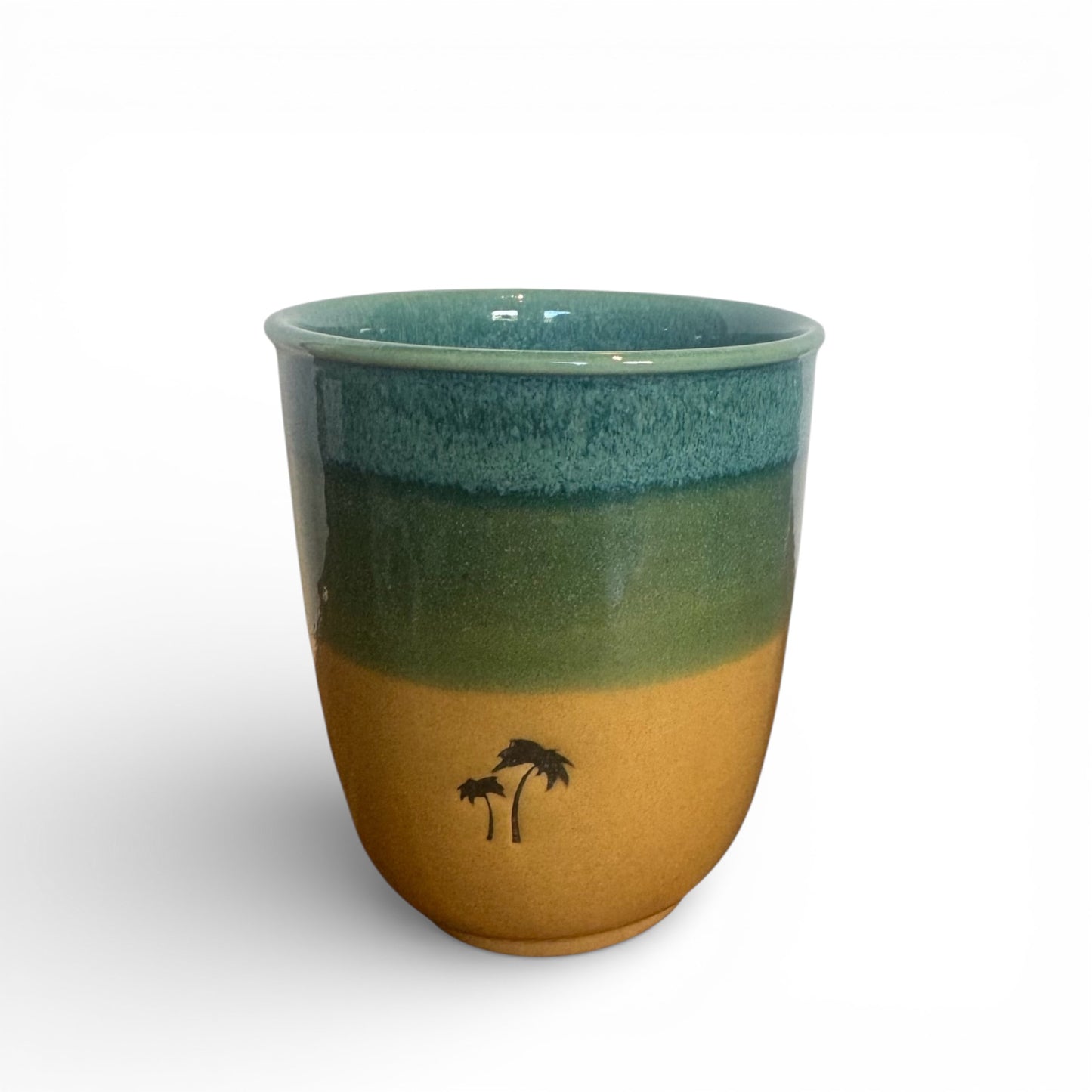 Palm Tree Keep Cup - Sky Blue