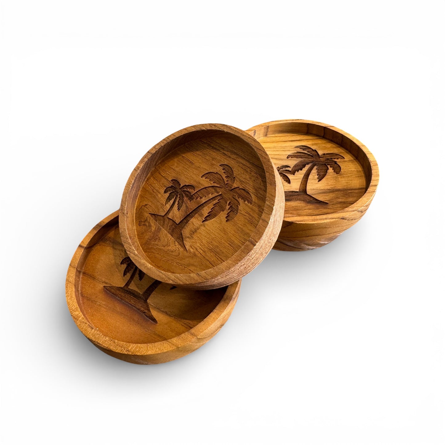 Wooden Palm Coasters